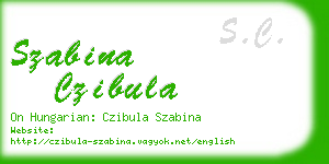 szabina czibula business card